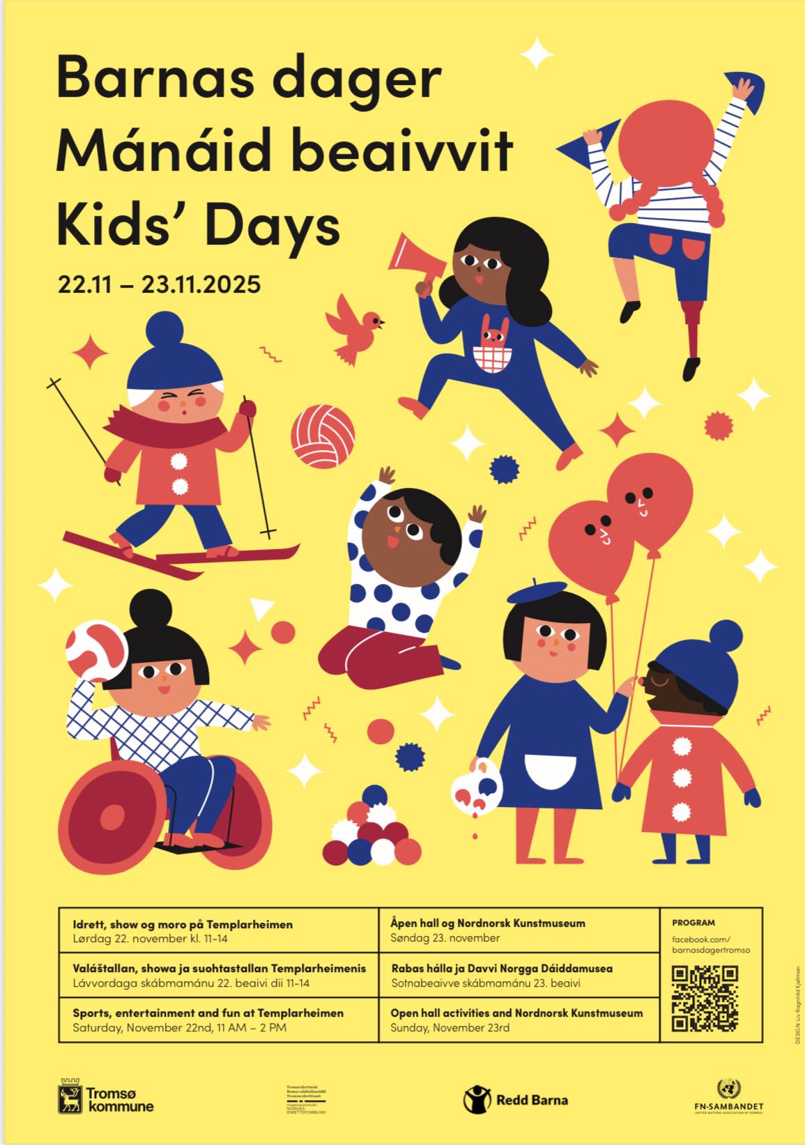 Velkommen til Barnas Dag lørdag 22.11 i Tromsøhallen!