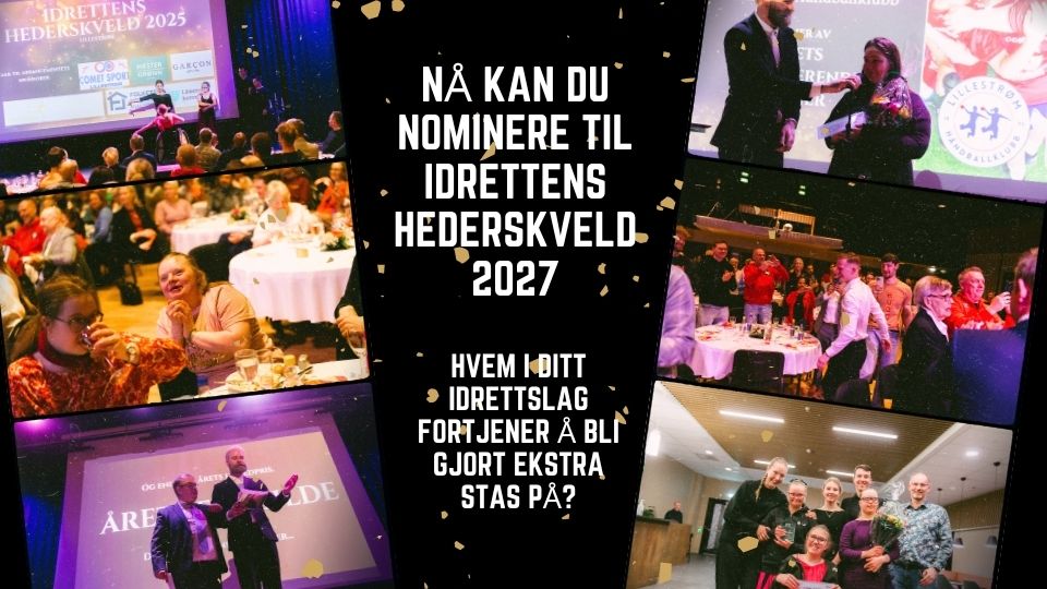 Idrettens Hederskveld åpner for nominasjoner