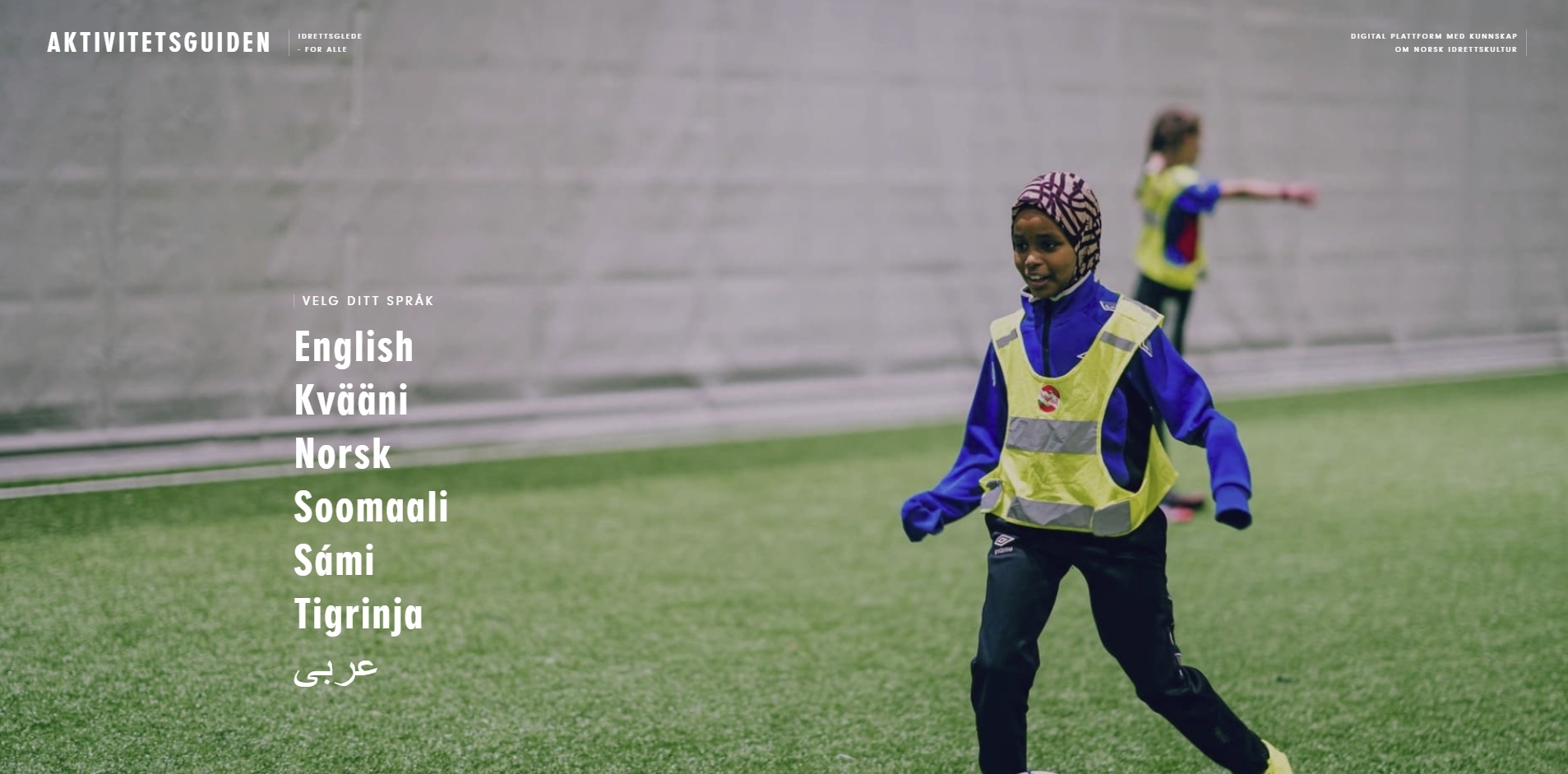 Aktivitetsguiden er en digital plattform med kunnskap om norsk idrettskultur på 8 forskjellige språk.