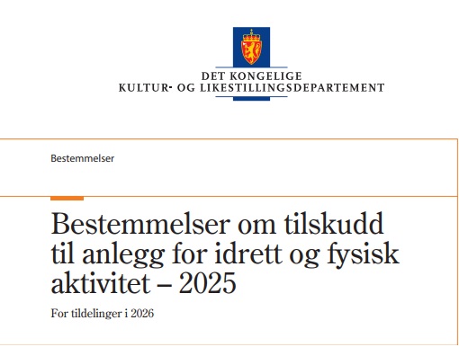 Spillemidler- tilskudd til anlegg for idrett og fysisk aktivitet 2025, for  tildelinger i 2026